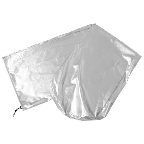 IWOWHERO Funda Plegable para Escalera Exterior 210D Oxford Plateada 50X195X65 CM Cubre y Protege contra Lluvia y Polvo para Almacenamiento y Uso en Hogar y Obra