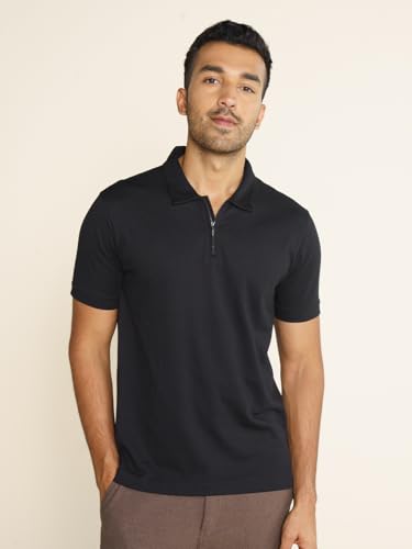 Image of DAMENSCH Constant Men's All-Degree Thermoregulating Pique Contrast Neck Polo T-Shirt