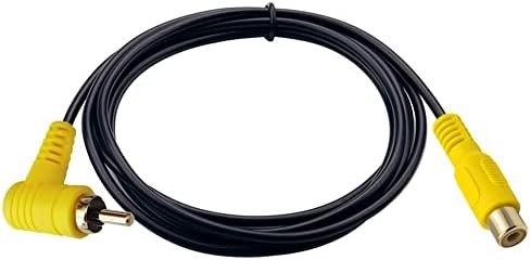 Traovien RCA Audio Cable Gold-Plated Elbow RCA line Lotus Male and Female Extension Lotus AV Video Cable Projector Cable Audio Cable (1.5m/5ft RCA Female Straight to Male Elbow)