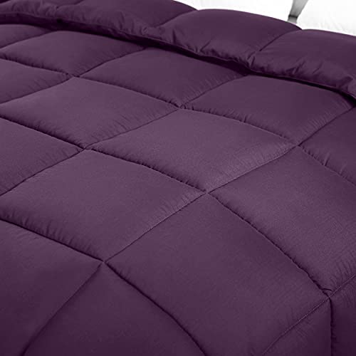 Utopia Bedding 1 Comforter And 1 Duvet Cover Set (Queen, Plum) #TOP4
