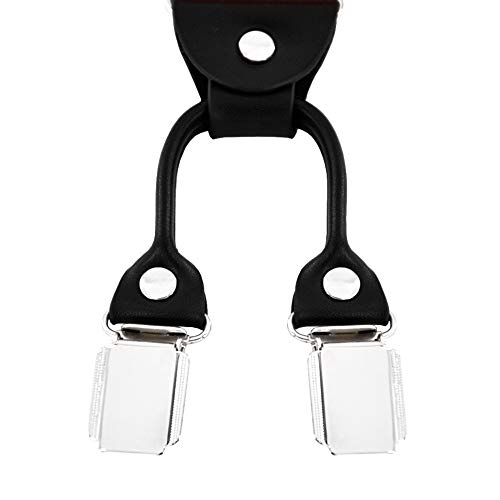 DonDon Ensemble élégant de bretelles homme larges 3,5 cm et nœud papillon fait main - Accessoire élégant pour mariage, fête, dîner veston, smoking - Rouge Bordeaux - Image 4