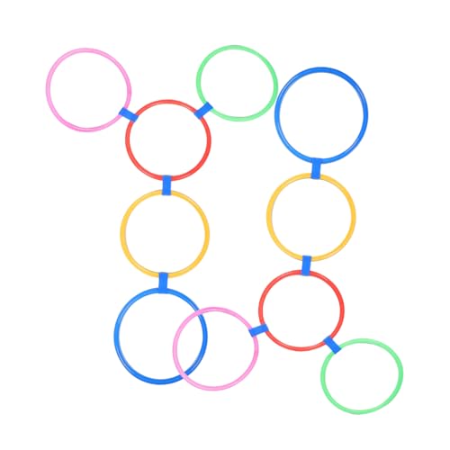 POPETPOP Door Outdoor Hopscotch Set Giant Ring Game Connectors Boys and Girls' Agility Training for Coordination Balance