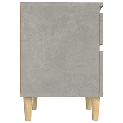 Table de chevet en bois massif gris pour en finir avec le désordre du lit - 8