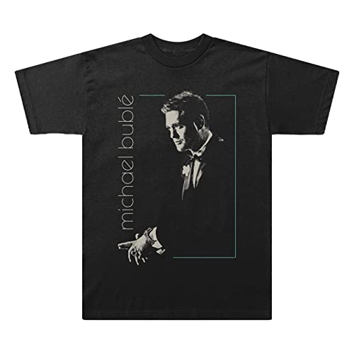 T-shirt Michael Buble Portrait Pose la solution confort coupe mixte