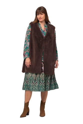 Gilet en fourrure d'imitation col en V femme grandes tailles 821688