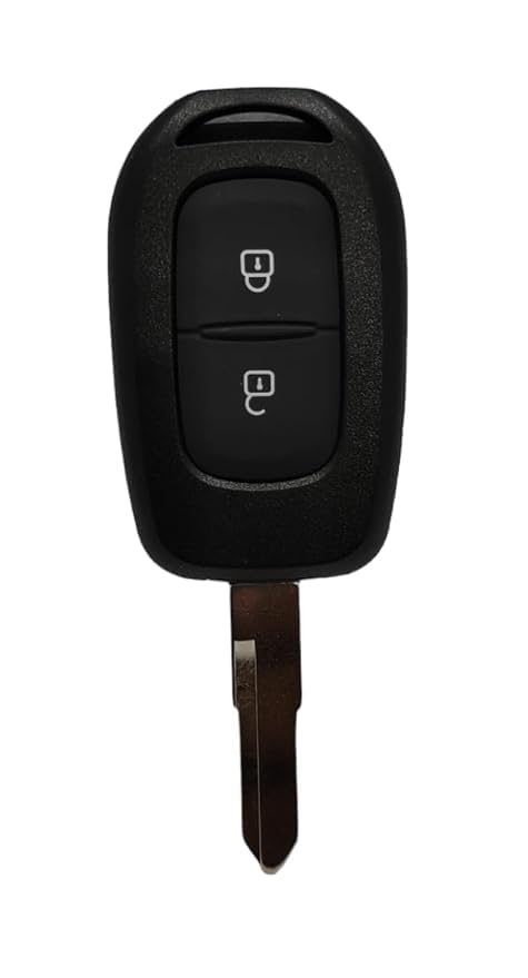 Image of Key Shell, 2 Button Key Shell Replacement, Compatible for Renault Duster, Kwid, Terreno, Triber, Kiger etc, Pack of 1, Black