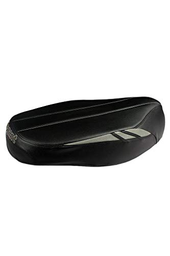 Image of Elegant Bike Seat Cover for TVS Jupiter (Flash Black & Silver)