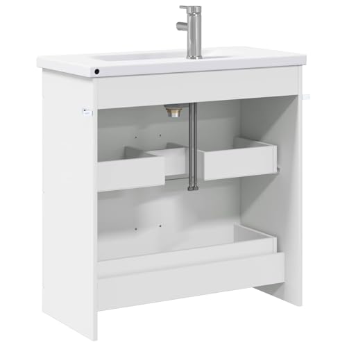 Muebles de baño de madera con lavabo y grifo para reformas 8