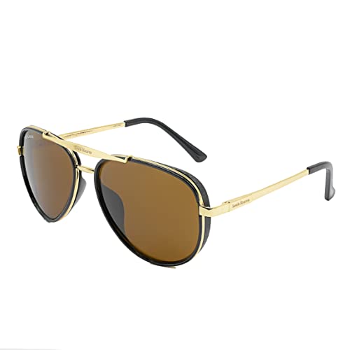 Image of Louis Kouros Cherokee Aviator Classic Trendy 4414 sunglasses | Mirror Lens | 400 UV Protected | For Men's Women's | Medium | 58mm Lens Width