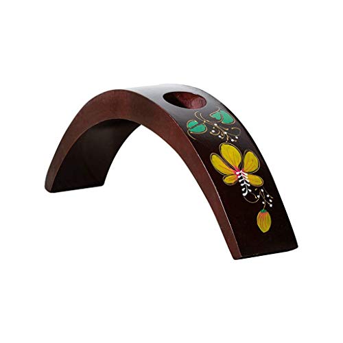 Soporte para botellas de vino de madera estrecho miniatura 1