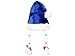 Bonnet de Père Noël bleu avec nattes Led pompon - Doux câlin pour adulte (wm-09a)