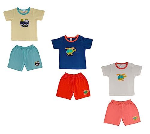 Image of Cotton T-Shirt and Pajama Set New Born /Infant /Baby Boy and Girl(Pack of 3)