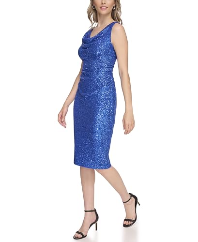 Image of Kensie Women's Sleeveless Cowl Neck Midi Dress