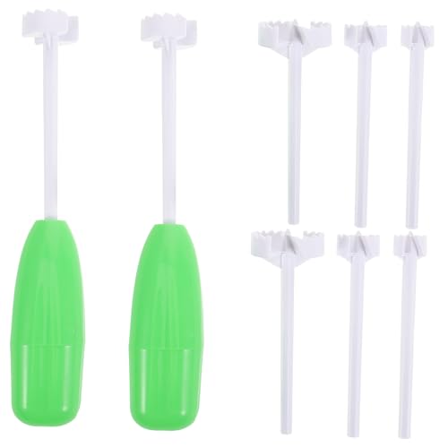 Cabilock 2 Sets Multifunctional Cherry Corer Pitter Tools Fruit Core Remover for Quick Cherry Other Fruit Core Removal Kitchen Gadgets Green White