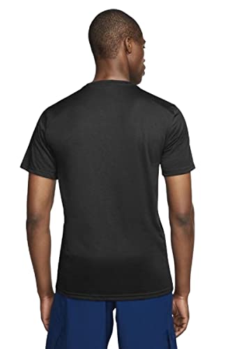 Image of Nike Men's Legend 2.0 Short Sleeve Tee, Black /Black /Matte Silver, Large