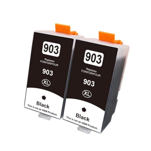 Cartouche d'encre 903XL noir compatible Officejet Pro 6950 6960 2pcs
