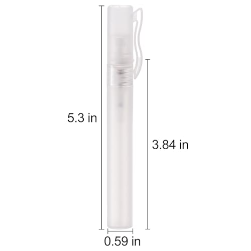 Lawei 40 Pack Mini Pen Clip Fine Mist, 10ml 1/3oz Small Plastic Spray Bottle, Empty Portable Refillable Pump Spray Bottle, Frosted Hand Sample Spray Containers Atomizer for Makeup, Travel, 8 Colors2