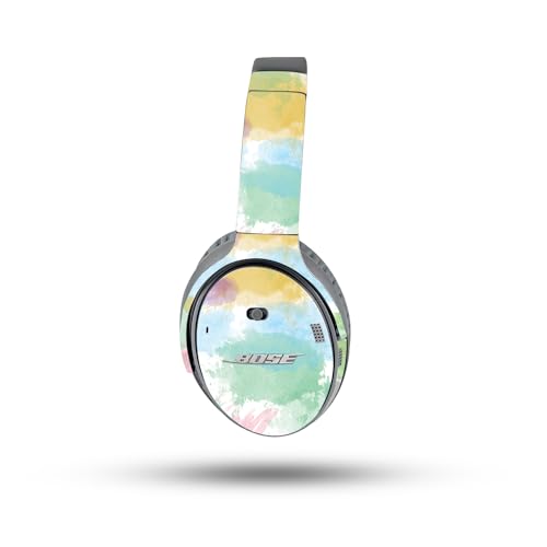 Image of MightySkins Skin Compatible with Bose QuietComfort 35 II Headphones - Watercolor White | Protective, Durable, and Unique Vinyl Decal wrap Cover | Easy to Apply, Remove, and Change Style