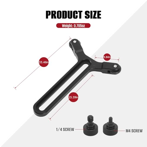 Soporte en forma de Y con doble rueda para lentes, sistema de soporte para marco de lentes con tornillo deslizante de 1/4 pulgada, compatible con DJI Ronin S y Ronin SC miniatura 3