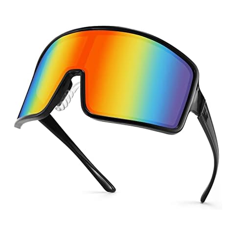 Karsaer Vision Sports Cycling Sunglasses Rave Visor Outdoor Baseball Softball Glasses 80s Shades Women Men Cover