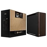 ASUS ProArt PA602 Wood Edition Modern Black E-ATX-Gehäuse mit Platte aus gehärtetem Glas, unterstützt GPUs bis 440 mm und 420 mm Radiatoren, 140 mm und 200 mm Lüfter vorinstalliert