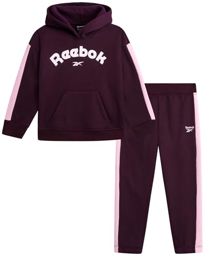 Recopilación de Conjuntos deportivos para Niña , listamos los 10 mejores. 44 Reebok - Conjunto de sudadera con capucha y pantalones deportivos para niñas y niñas, Ciruela, 4 Años