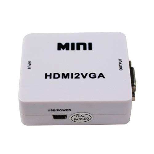 Image of NEXSA Mini HDMI to VGA Adapter with Audio - 1080P HDMI2VGA Converter for Laptop, PC, Tablet, Projector, and Monitor