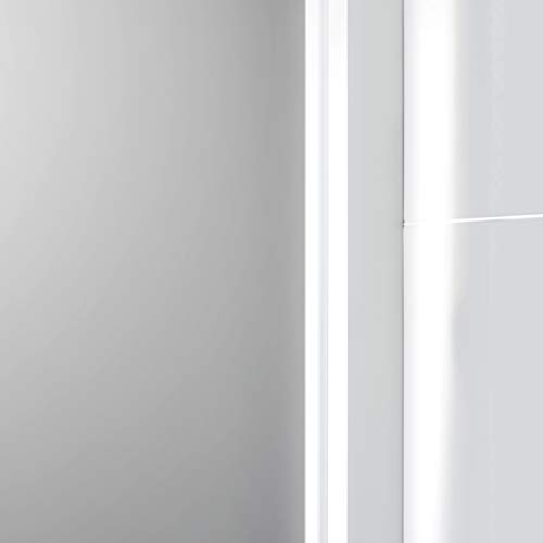 Pebble Grey™ Adara Illuminated LED Bathroom Mirror with built-in Bluetooth Speakers and Heated Demister Mirror Pad | Motion Sensor Switch | 600 x 800 | IP44 Rated | 10 Year Guarantee