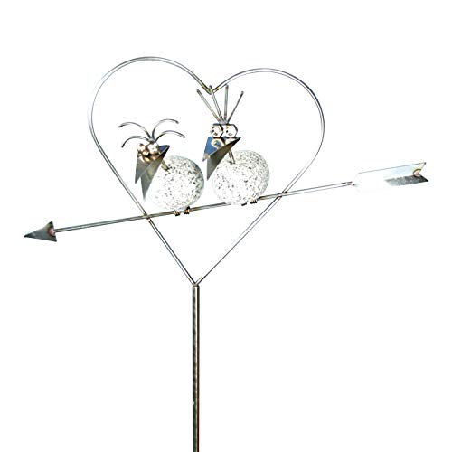 Gebrüder Lomprich Steinvogelpaar SV Herz am Stab, Höhe ca. 120 cm