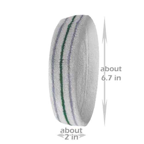 Image of COUVER Tennis Headband - Cotton Terry Cloth Sweatband for Men & Women - High Absorbency Athletic Hairband for Gym, Basketball & Running - 1 Piece