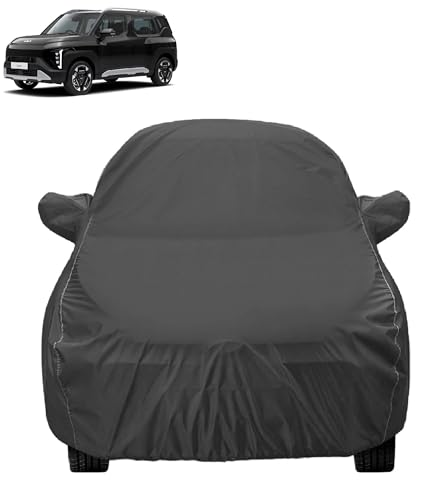 Image of Auto Hub Car Cover Compatible with Kia Syros with Mirror Pocket, Dustproof, Heat Resistant, Triple Stitched, Syros Car Cover- Grey