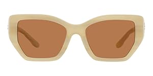 Tory Burch TY7187U Brown & Ivory Horn Sunglasses 53mm