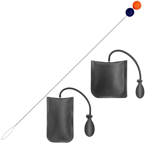 2PCS Air Wedge Bag Max Load 300 Pounds Pressure Heavy Duty Button Master Stainless Steel Emergency Tool