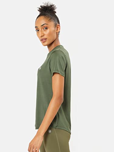Image of CULT Solid Active T-Shirt with Logo | Women's Gym T-Shirts | Lightweight | High-Performance Workout Wear