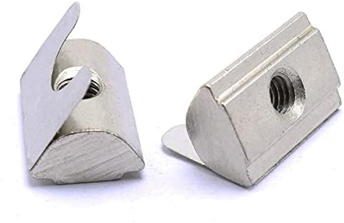 50PCS/LOT M4 M5 M6 M8 Drop in Sheet Nut Spring Nut Roll in T Nut for EU Aluminum Profile 3030 4040 4545 Series - (Size: M4, Color: 30S 40S)
