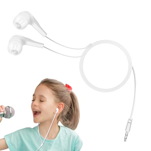 Genérico Wired In Ear Earphones - Stereo Sound Headset with Microphone | Comfortable Fit with Anti Cable, Ideal for Music, Calls, Travel, Smartphones, Tablets, Laptops Wide Device Compatibility