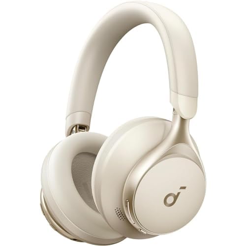 Soundcore by Anker, Space One, Active Noise Cancelling Headphones, 2X Stronger Voice Reduction, 40H ANC Playtime, App Control, LDAC Hi-Res Wireless Audio, Comfortable Fit, Clear Calls (Renew
