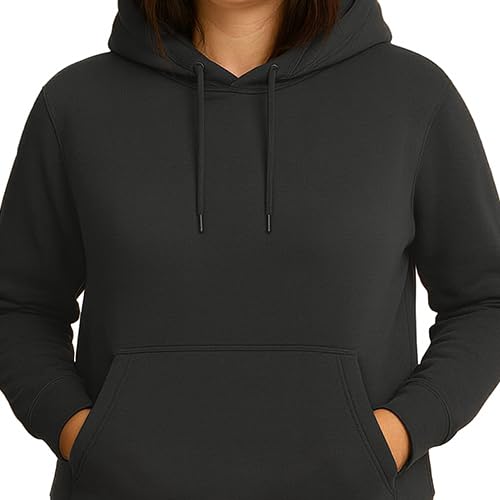 Image of RodZen Cotton Fleece Oversized /Loose Fit Hooded Sweatshirt Full Sleeves Solid Jumper Hoodie for Women /Girls