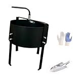 perfk Rotary Soil Sifter Sand Rocks Dirt Screen Heavy Duty Gardening Sifting Tool Mesh Screen Compost Sifter Ergonomic Versatile