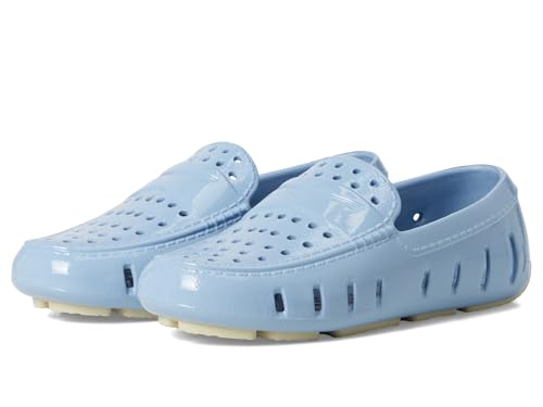Image of Floafers Kids Unisex Prodigy Driver Patent (Big Kid) Alaskan Blue Patent /Putty 4 Big Kid M