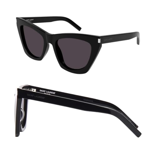 SAINT LAURENT SL 214 KATE Cat-Eye shape Sunglasses + Bundle with eSHADES Luxury Eyewear Kit