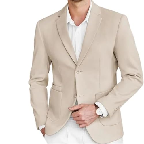 Men's Slim Fit Tweed Blazer Casual Sports Coat Jacket for Business & Wedding Two-Button Suit Jacket4