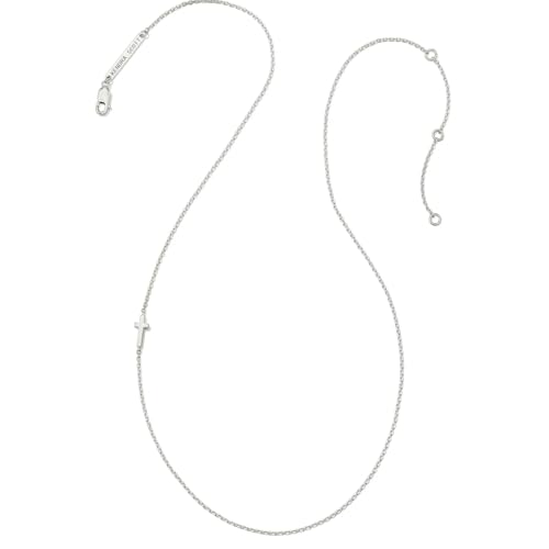 Kendra Scott Cross Inline Necklace, Sterling Silver2