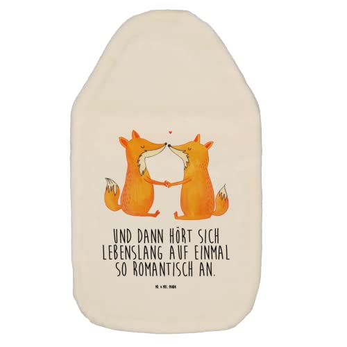Mr. & Mrs. Panda Wärmflasche Füchse Liebe - Geschenk, Fuchs, Wärmflaschenbezug, Liebespaar, Wärmflasche mit Bezug, Fox, Partner, Körnerkissen, Kleine