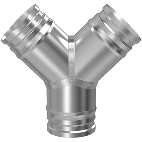 4" Duct Splitter for Exhaust Fan Dryer Vent Hose 3 Way Duct Hose Connector, Y Shaped Duct Connector Split Ventilation Intake Outlet (4" Y Shape) Cover