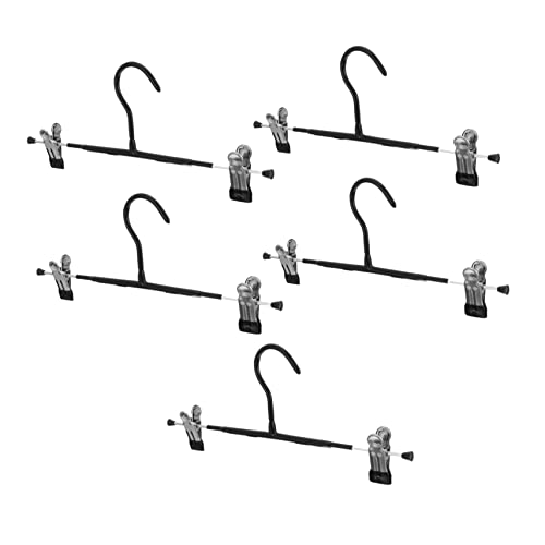 Alipis 10pcs Wardrobe Rack Clips Iron Hangers for Shorts Space-Saving Hangers Skirt Clip for Clothing
