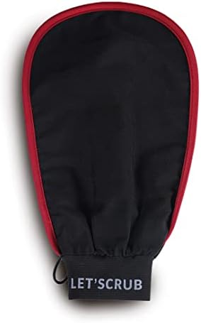LET’SCRUB Deep Exfoliating Mitt Body Scrub - Exfoliator Tool - Exfoliant for Spray Tan Removal or Keratosis Pilaris, Bath Gloves Shower Scrubber Dead Skin Cell Remover for Spa Massage - Skin Cleanser- Made of 100% Floss Silk Fiber