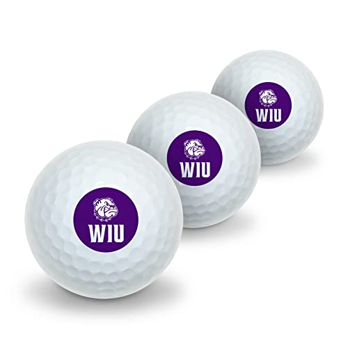 Western Illinois University Leathernecks Logo Novelty Golf Balls 3 Pack