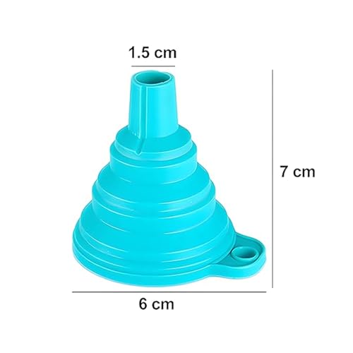 Image of Oblivion Funnel For Kitchen - Silicone Collapsible Foldable Oil Funnel for Dispenser - Food Grade Heat Resistant Liquid Transfer Tool - Space Saving Funnel for Kitchen, Bathroom & Garage (Pack of 4)