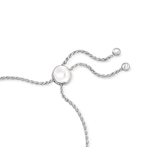 Ross-Simons 0.50 ct. t.w. Blue and White Diamond Octagon Bolo Bracelet in Sterling Silver3